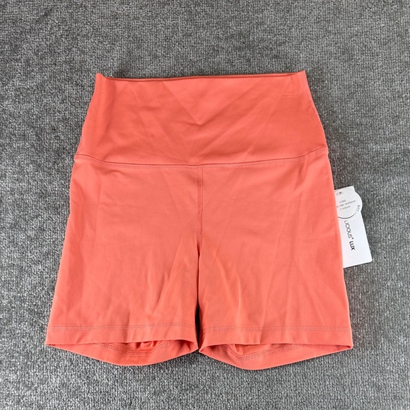 Yogalicious Pants - NWT Yogalicious Lux Everyday 5” Shorts Athletic Active Yoga Work Orange Womens M